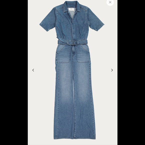ba&sh The Tao Classic Blue Denim Jumpsuit - Picture 3 of 9
